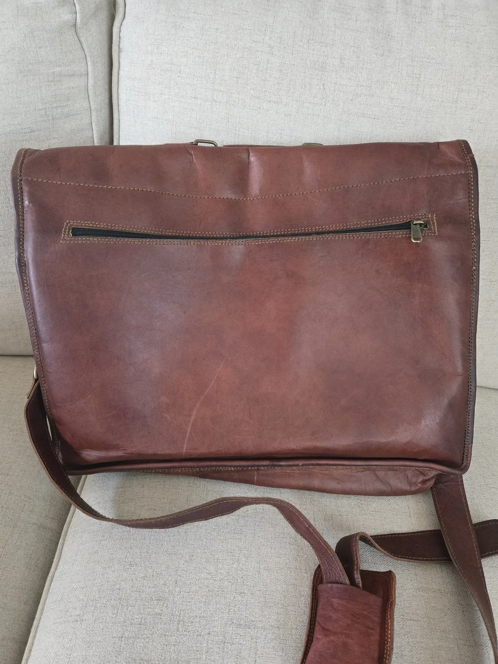 Komal's Passion Leather Large Buffalo Leather Messenger Bag 17